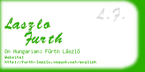 laszlo furth business card