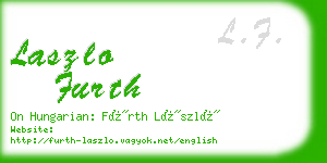 laszlo furth business card